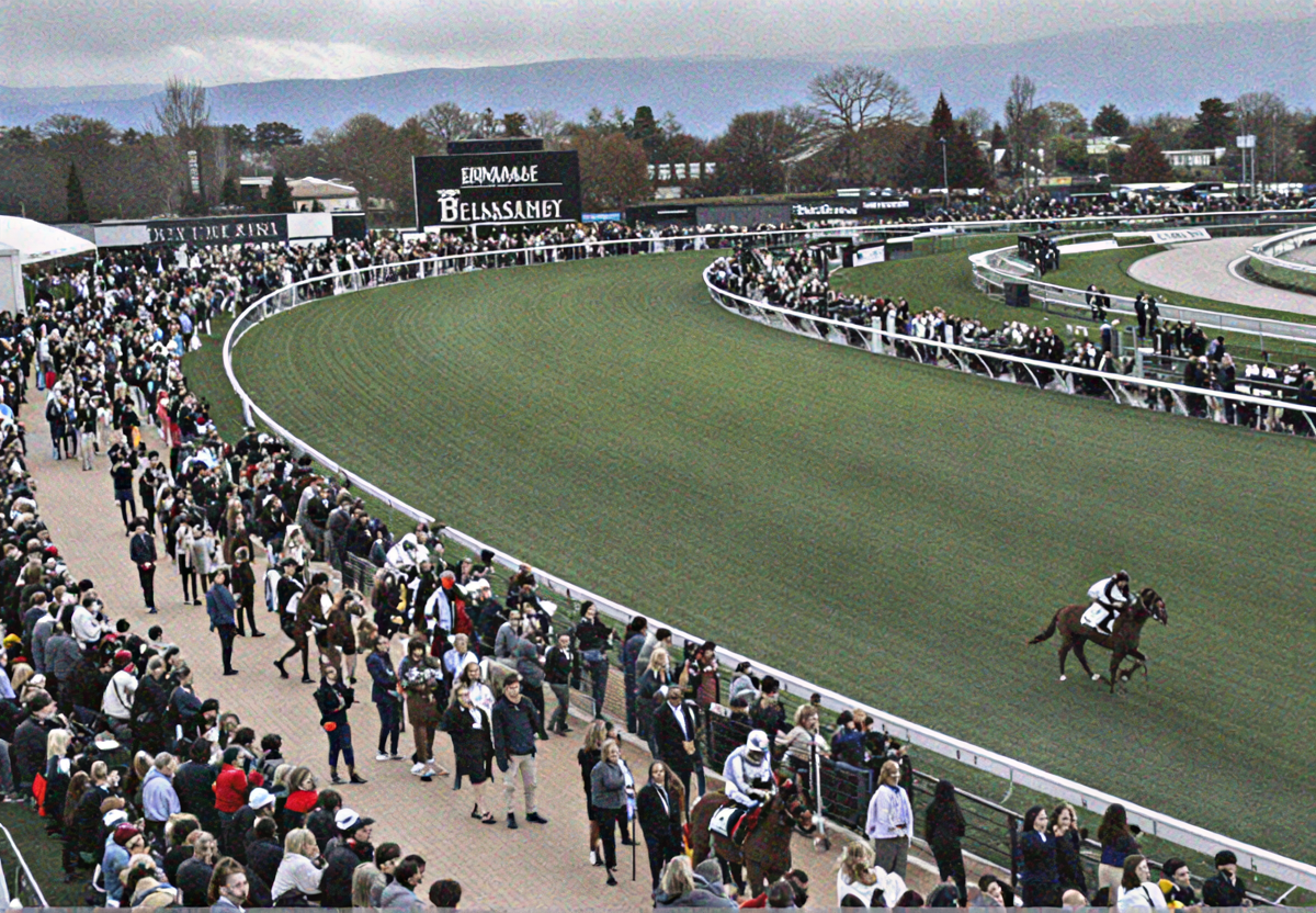 Corrida de cavalos no hipódromo